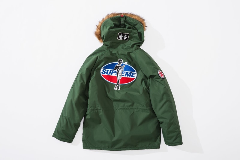 Supreme x HYSTERIC GLAMOUR コラボコレクション アイテム一覧 互いにカルチャーへと深く精通する両者の世界観を色濃く反映したアパレル＆アクセサリーをまとめてチェック コート フーディ Tシャツ ワークシャツ キャップ ビーニー ニット帽 クッション 布団  ベルト