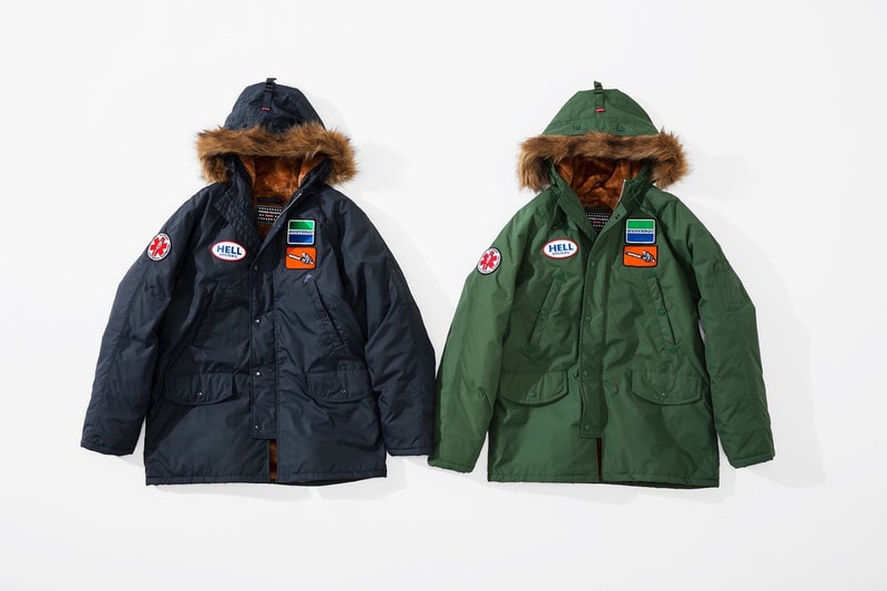 Supreme x HYSTERIC GLAMOUR コラボコレクション アイテム一覧 互いにカルチャーへと深く精通する両者の世界観を色濃く反映したアパレル＆アクセサリーをまとめてチェック コート フーディ Tシャツ ワークシャツ キャップ ビーニー ニット帽 クッション 布団  ベルト