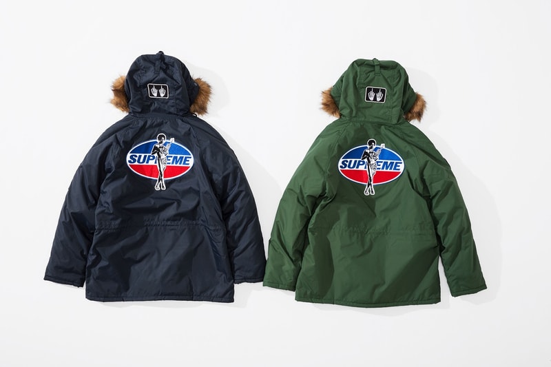 Supreme x HYSTERIC GLAMOUR コラボコレクション アイテム一覧 互いにカルチャーへと深く精通する両者の世界観を色濃く反映したアパレル＆アクセサリーをまとめてチェック コート フーディ Tシャツ ワークシャツ キャップ ビーニー ニット帽 クッション 布団  ベルト