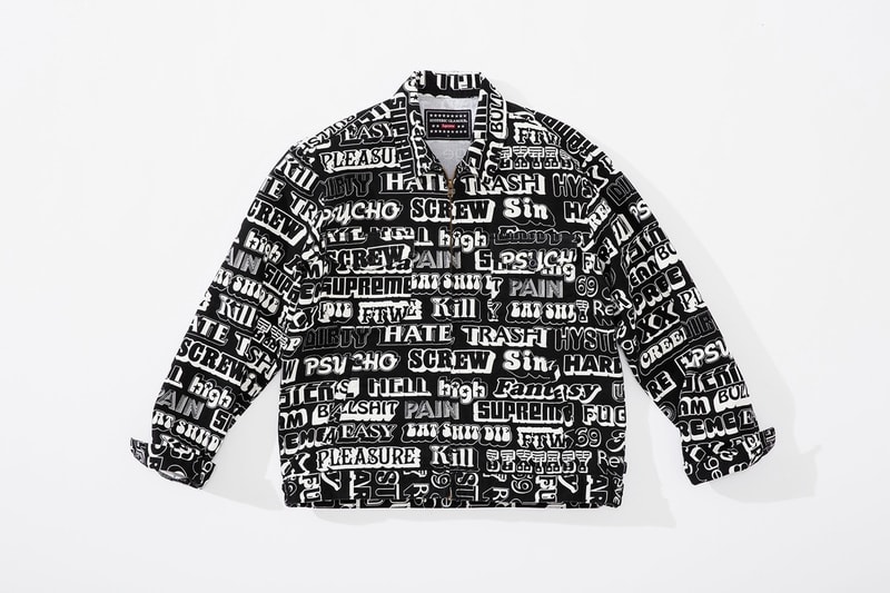 Supreme x HYSTERIC GLAMOUR コラボコレクション アイテム一覧 互いにカルチャーへと深く精通する両者の世界観を色濃く反映したアパレル＆アクセサリーをまとめてチェック コート フーディ Tシャツ ワークシャツ キャップ ビーニー ニット帽 クッション 布団  ベルト