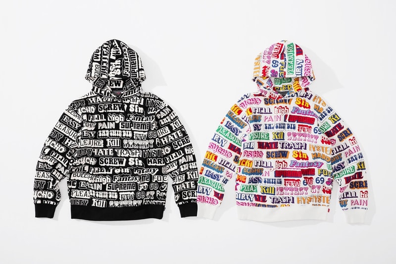 Supreme x HYSTERIC GLAMOUR コラボコレクション アイテム一覧 互いにカルチャーへと深く精通する両者の世界観を色濃く反映したアパレル＆アクセサリーをまとめてチェック コート フーディ Tシャツ ワークシャツ キャップ ビーニー ニット帽 クッション 布団  ベルト