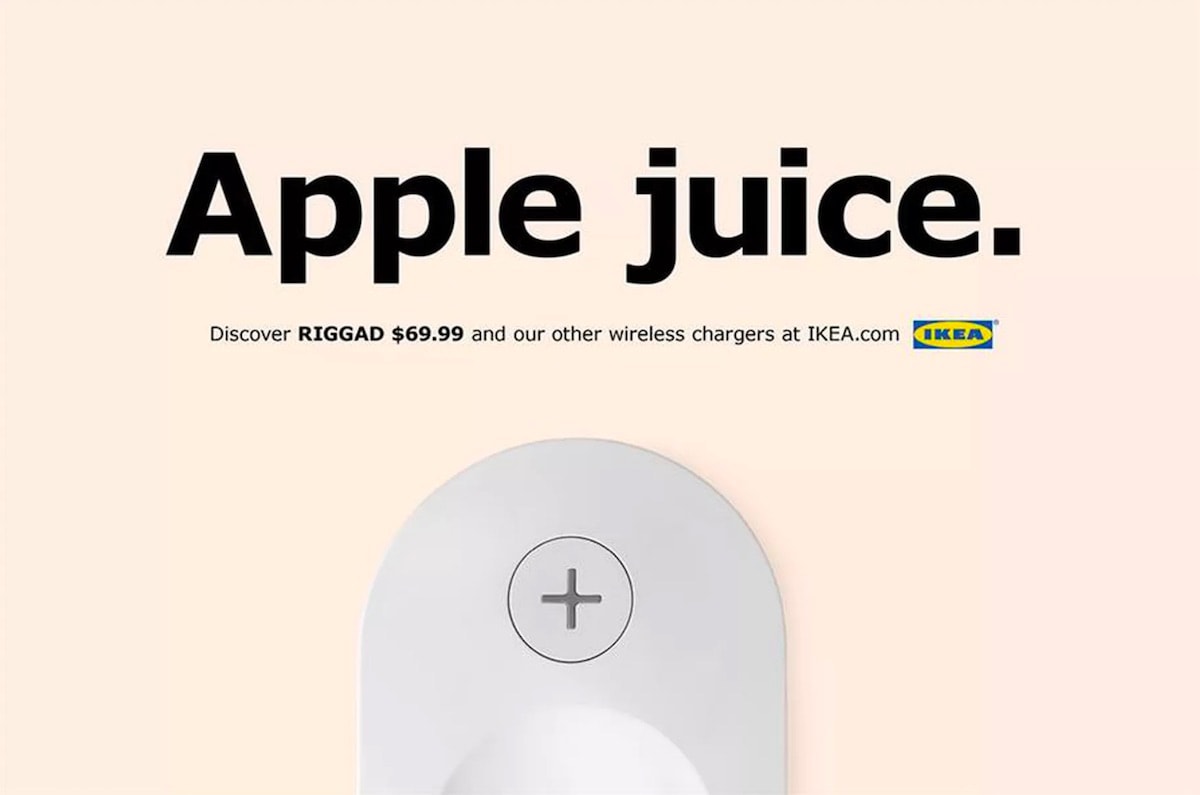 Apple 社の広告にオマージュした IKEA のワイヤレス充電シリーズの広告キャペーン　イケア アップル ワイヤレスチャージャー 充電パッド