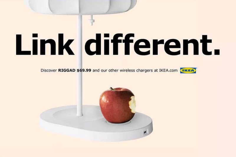 Apple 社の広告にオマージュした IKEA のワイヤレス充電シリーズの広告キャペーン　イケア アップル ワイヤレスチャージャー 充電パッド