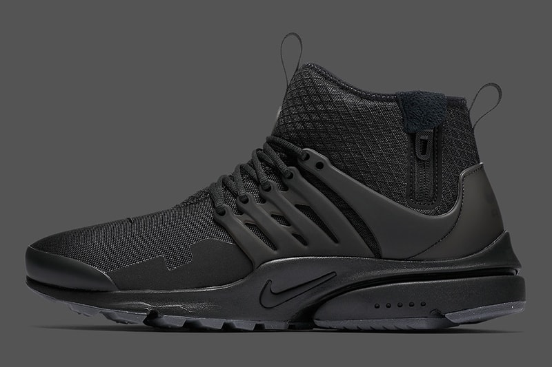 ナイキよりブラックカラーで包み込んだAir Presto Mid Utility新モデルが登場 オールブラック プレスト エアプレスト