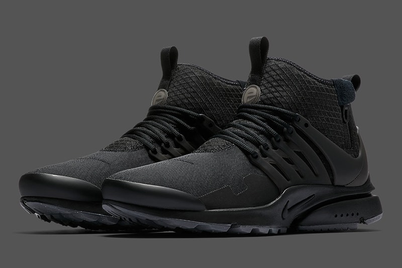 ナイキよりブラックカラーで包み込んだAir Presto Mid Utility新モデルが登場 オールブラック プレスト エアプレスト