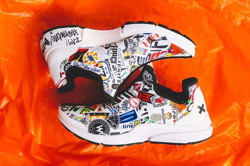 世界に一足しか存在しない Nike の様々なロゴを配置した Presto X イノベーション＆スペシャルプロジェクト部門部長がデザインした〈Nike〉ファン垂涎の一足