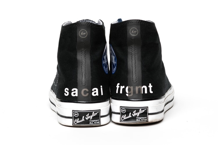 sacai x fragment design x Converse のトリプルネーム Chuck Taylor All Star のオフィシャルビジュアルが遂に公開