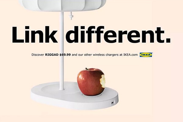 Apple 社の広告をオマージュした IKEA のワイヤレス充電シリーズキャペーン