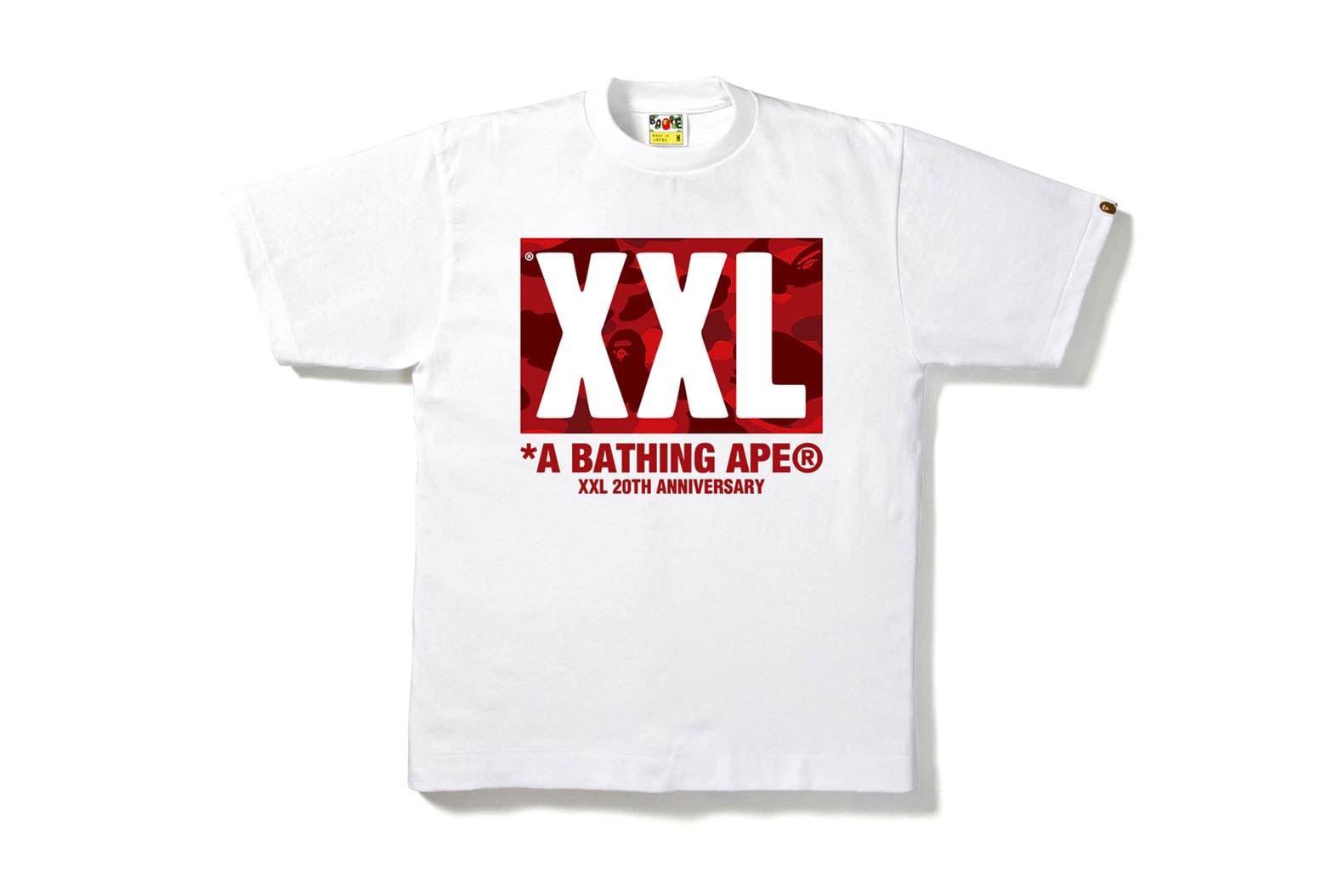 『XXL』マガジン20周年を記念した A BATHING APE® コラボTシャツが登場