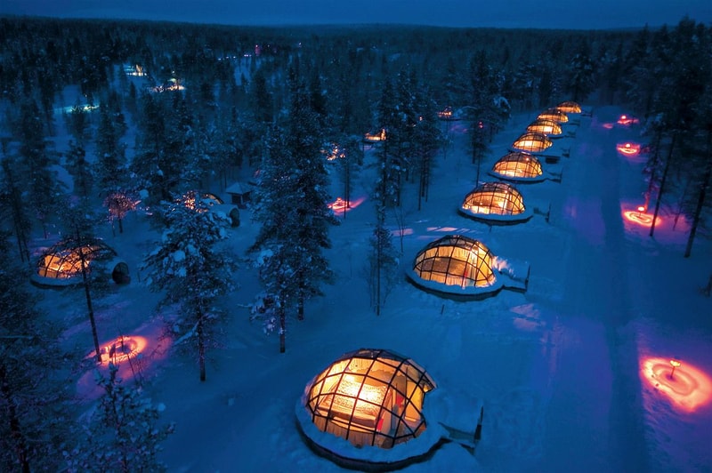 極北の地フィンランド・ラップランドで寝ながらオーロラを堪能できるイグルーに泊まろう finland lapland nothern lights オーロラ