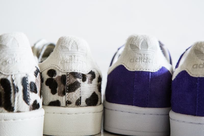 adidas Originals for BEAUTY & YOUTH 上品でリュクス 最新スニーカー 登場 パープル レオパード campus