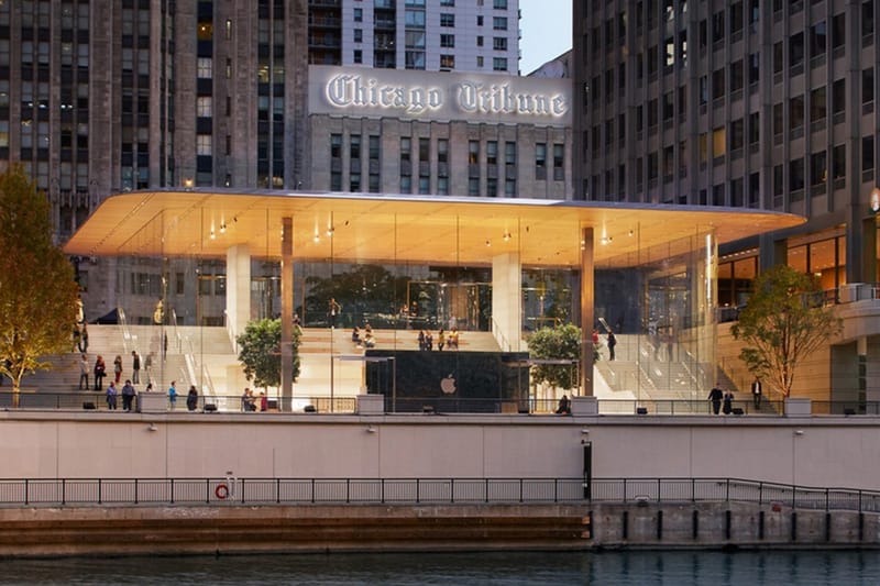 Apple が米シカゴにオープンする MacBook の形をした新ストアにクローズアップ