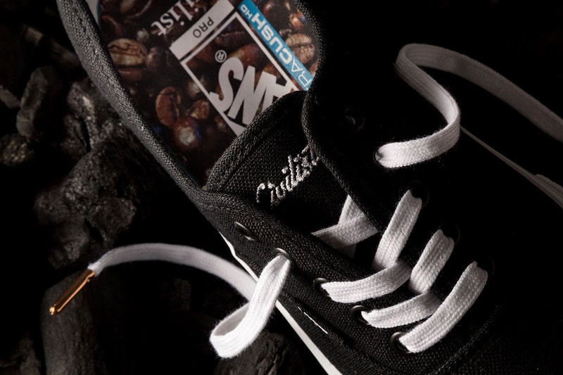 ベルリン発　スケートショップ Civilist  Vans  “Coffee & Cigaretts” コレクション　ドロップ　インソール　コーヒー豆タバコ　吸い殻　モチーフ　グラフィック　プリント　大人のムード漂う