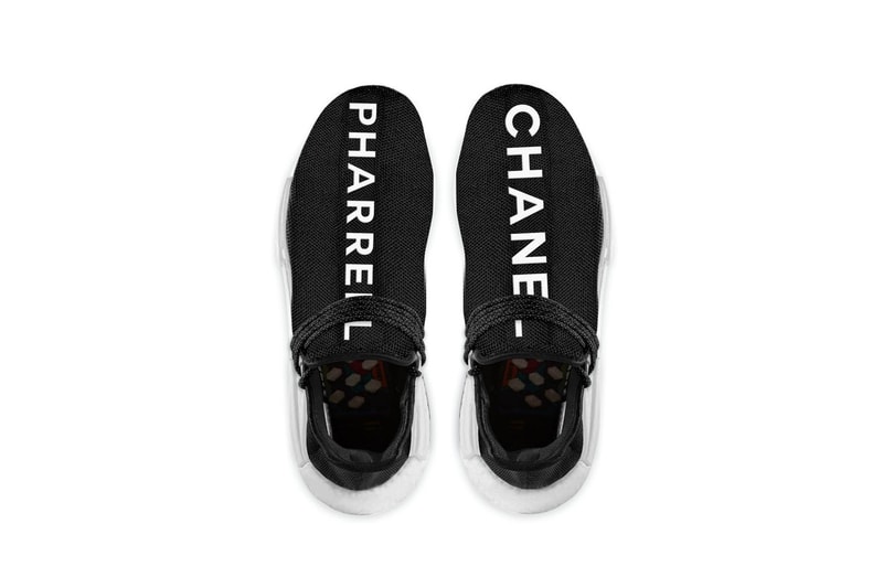 adidas Originals x Pharrell x CHANEL の三者が Hu NMD で豪華コラボレーションか Hu NMD Trailの左右のアッパーに“Pharrell”と“CHANEL”の文字を配したサンプルがリーク アディダス ファレル スニーカー シャネル