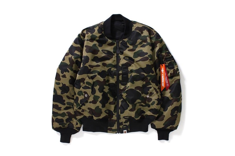 BAPE® x Alpha Industries のタッグより最新コラボアウター2型が登場