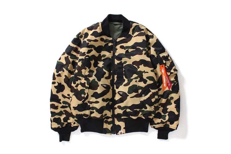 BAPE® x Alpha Industries のタッグより最新コラボアウター2型が登場