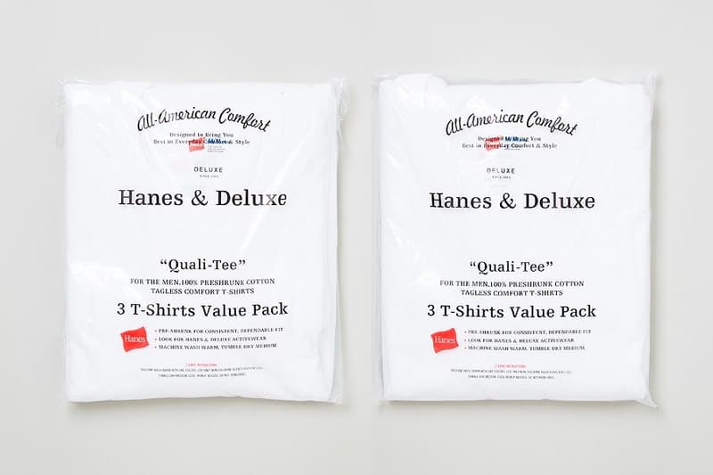 DELUXE  Hanes タッグ　 “Quali-Tee”　題された　白T　パック Tシャツ