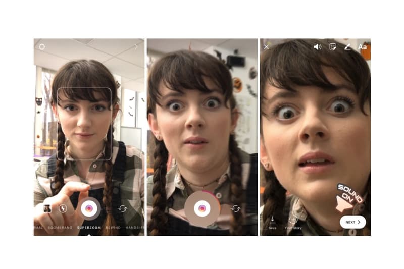 Instagram から動画撮影がより盛り上がる新機能 “Superzoom” が登場 インスタ スーパーズーム ズーム 動画 ムービー 写真 撮影 加工