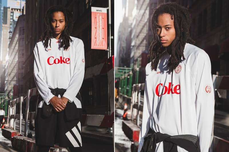 新たに Coca-Cola を迎えた KITH x adidas によるサッカーコレクション第2弾の最新ルックブック 『KITH』、〈adidas〉、「Coca-Cola」の魅力を投入したシックで都会的なコラボアイテムに注目 サッカーシャツ フーディ ハーフジップパーカ UltraBOOST サッカーボール ショルダーバッグ