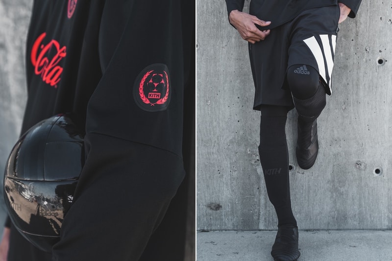 新たに Coca-Cola を迎えた KITH x adidas によるサッカーコレクション第2弾の最新ルックブック 『KITH』、〈adidas〉、「Coca-Cola」の魅力を投入したシックで都会的なコラボアイテムに注目 サッカーシャツ フーディ ハーフジップパーカ UltraBOOST サッカーボール ショルダーバッグ