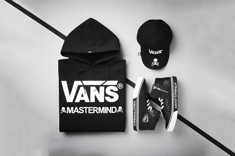 mastermind JAPAN Vans タッグ 最新コラボレーション フーディ スニーカー キャップ 両ブランド ロゴ 大胆 配された スペシャル感 コラボアイテム 全3点