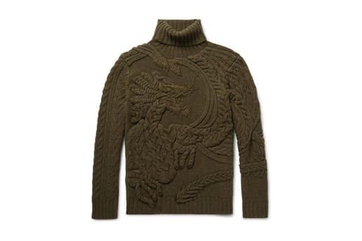 Ralph Lauren が昇り竜を編みで表現したウール/カシミヤの超高級ニットをリリース