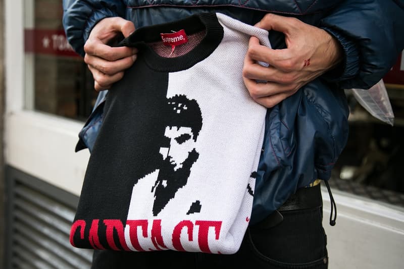 Supreme x 『スカーフェイス』のコラボピースが登場したロンドンでのリリースをレポート “The World Is Yours.”