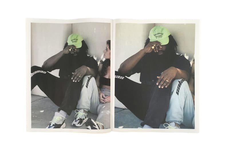 Kanye West が手がける Calabasas 2nd コレクションを記念する ZINE の公式フォトセットを入手 モデルの足元はもちろんYEEZY Wave Runner 700