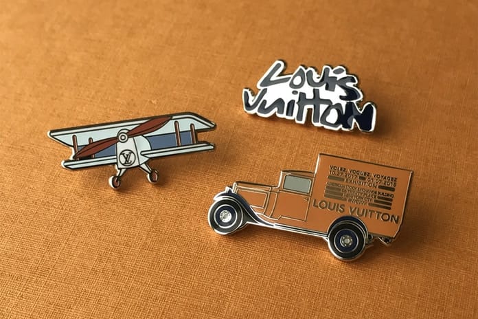 Louis Vuitton x PINTRILL による “Volez, Voguez, Voyagez” ピンバッジセットが登場