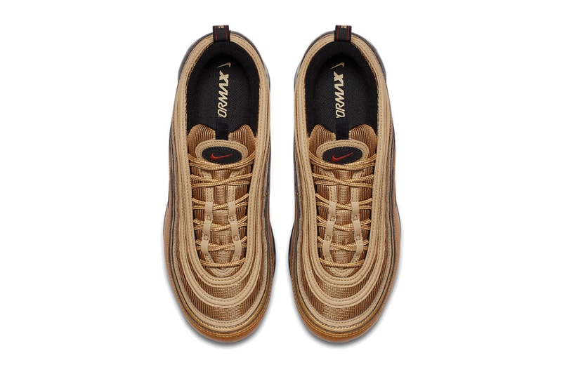 Nike が2018年に Air VaporMax 97 “Metallic Gold” を発売か 〈Nike〉の2017年を象徴するAir Max 97とAir VaporMaxがマッシュアップ スニーカー エアマックス ヴェイパーマックス