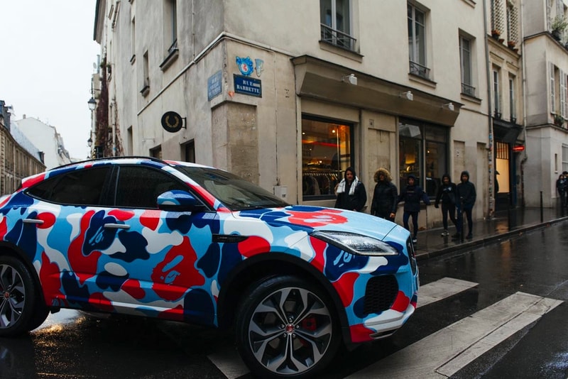 トリコカラーの BAPE® カモ仕様のカスタム自動車がパリの街中に出現 ベイプ A BATHING APE® ア ベイシング エイプ パリ 車 カスタム カモ ハイプビースト hypebeast