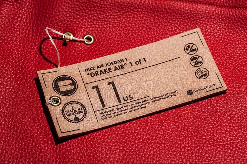 オーストラリアのシューアーティストが Drake に贈った超高級カスタム Air Jordan 1 をチェック ドレイク AJ1 エアジョーダン1  カスタム OVO ハイプビースト hypebeast