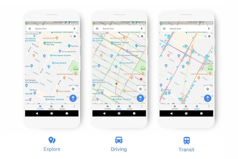 Google マップがよりユーザー目線でデザインをわかりやすく変更 グーグル グーグルマップ 地図 マップ google maps デザイン 変更 見やすく わかりやすく 電車 車 検索 ハイプビースト hypebeast