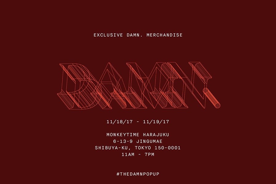 Kendrick Lamar が東京で『DAMN.』のポップアップ開催をアナウンス 会場は『monkey time HARAJUKU』で開催時期も判明 ケンドリックラマー モンキータイム HYPEBEAST ハイプビースト