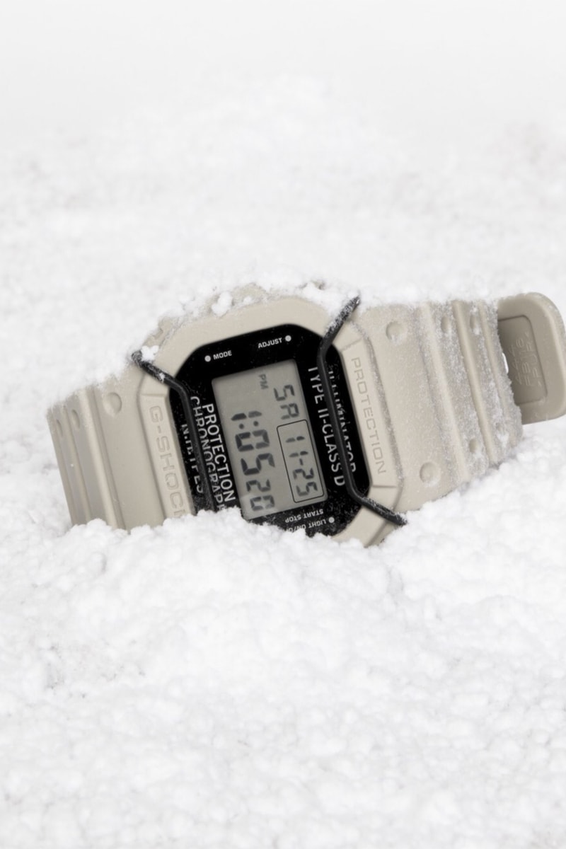 N.HOOLYWOOD x G-SHOCK より山岳部隊からインスパイアされた新作 DW-5600NH が登場 定番オールブラックではなく、季節感たっぷりのホワイトベージュが気分