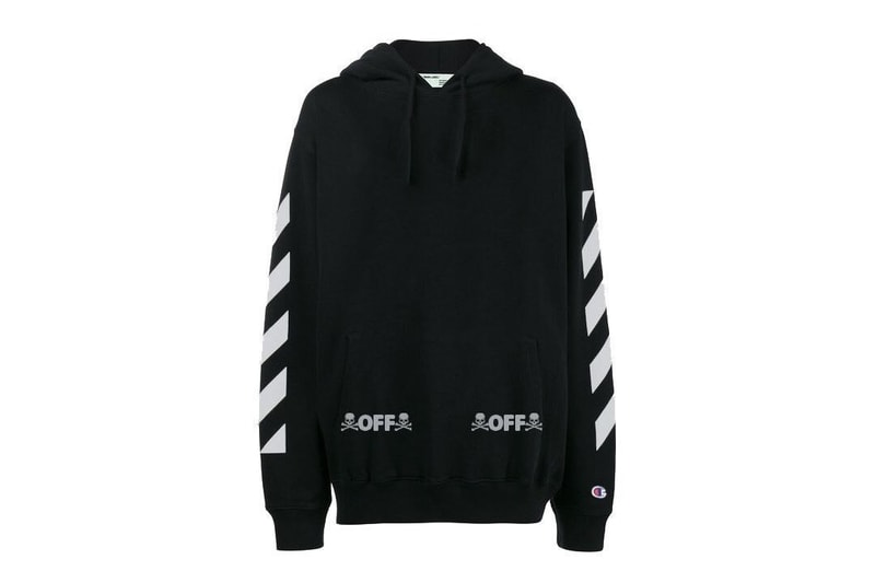 Off-White™️ x Champion x MASTERMIND WORLD という豪華コラボの噂が浮上 ヴァージルが本間正章のシグネチャーであるクロスボーンスカル入りのフーディを着用 オフホワイト チャンピオン マスターマインド HYPEBEAST ハイプビースト