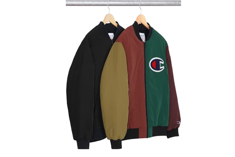 Supreme 2017年秋冬 WEEK12 では Champion と Everlast のコラボアイテムも登場  〈Champion〉からはCロゴを重ねた定番アパレル、〈Everlast〉からはボクシングローブとフィットネスマットがリリース