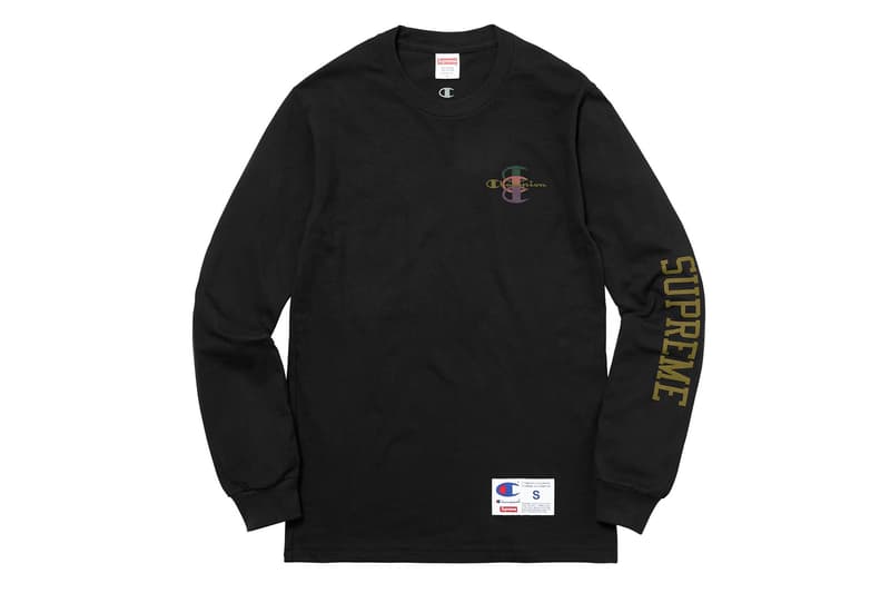 Supreme 2017年秋冬 WEEK12 では Champion と Everlast のコラボアイテムも登場  〈Champion〉からはCロゴを重ねた定番アパレル、〈Everlast〉からはボクシングローブとフィットネスマットがリリース