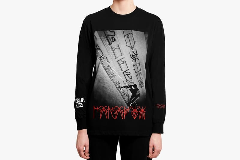 ベルリンのアートマガジン 032c より匿名グラフィティ軍団 Berlin Kidz をフィーチャーしたカプセルを発売 ベルリン ベルリンキッズ 匿名 アノニマス グラフィティ トレインサーファー ビデオグラファー ドイツ Tシャツ サードアイ 第3の目 ヒエログリフ エジプト文字 ハイプ ビースト hypebeast