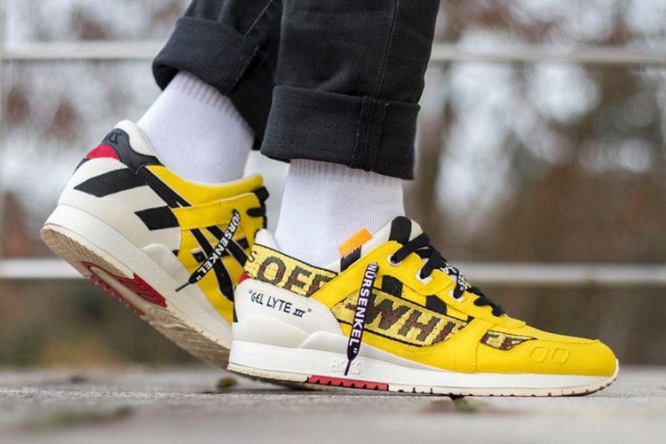 正体不明のアーティストが Off-White™️ x asics 仕様のカスタムフットウェアをお披露目