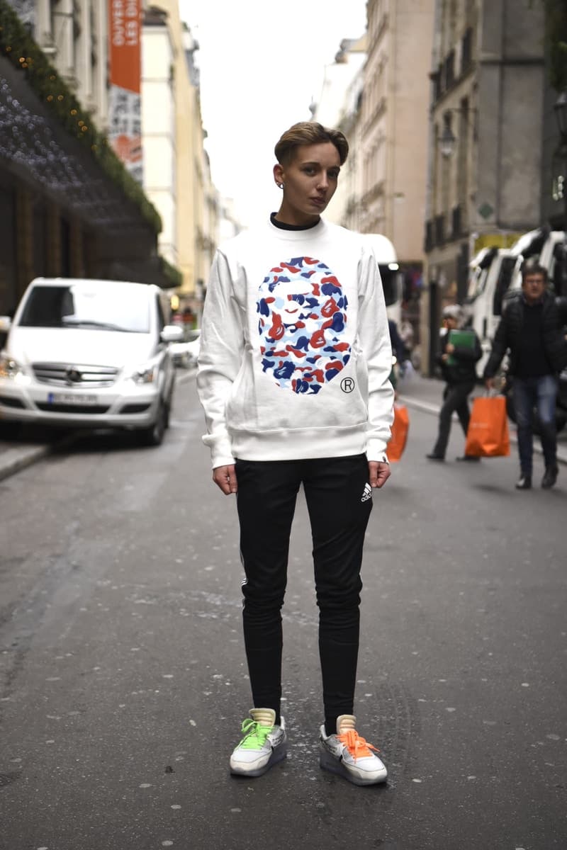 BAPE STORE® PARIS のオープンに駆けつけた熱狂的ファンたちをストリートスナップ 花の都でトリコロールのBAPE CAMOを纏ったヘッズたちのスタイルをチェックせよ パリ A BATHING APE ベイプ エイプ カモ ベビーマイロ HYPEBEAST ハイプビースト