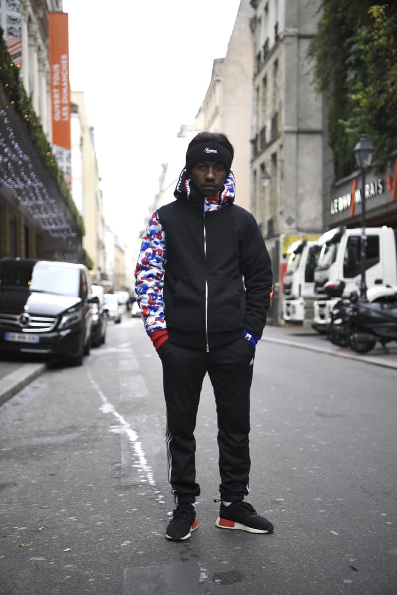 BAPE STORE® PARIS のオープンに駆けつけた熱狂的ファンたちをストリートスナップ 花の都でトリコロールのBAPE CAMOを纏ったヘッズたちのスタイルをチェックせよ パリ A BATHING APE ベイプ エイプ カモ ベビーマイロ HYPEBEAST ハイプビースト