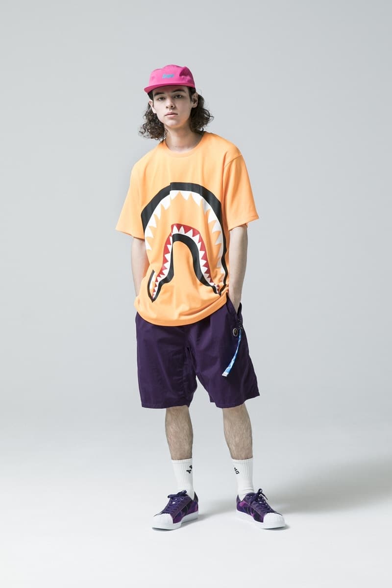 BAPE®︎ よりグラフィカルなシグネチャーモチーフに焦点を当てた2018年春夏ルックブックが到着 豊富な色合い、アイコニックな模様、選りすぐりの素材と三拍子揃った最新コレクションをチェック APE HEAD シャークモチーフ ベイプ HYPEBEAST ハイプビースト