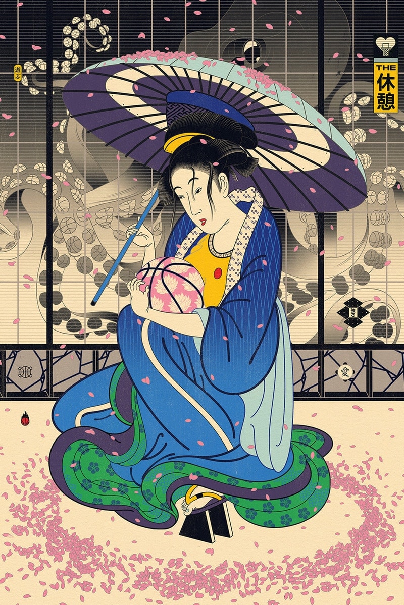 NBA のスター選手たちが風刺の効いたキャラクターで登場する浮世絵をチェック ukiyoe nba バスケ 選手 プレーヤー Dirk Nowitzki ダーク・ノビツキー Kevin Durant ケビン・デュラント ミネソタ・ティンバーウルブズ Karl-Anthony Towns カール＝アンソニー・タウンズ ゴールデンステート・ウォリアーズ The Splash Brothers スプラッシュ・ブラザーズ ハイプ ビースト hypebeast