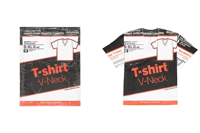 doublet が開封の難儀さで話題を呼ぶデッドストックパッケージTシャツの着用方法をご紹介