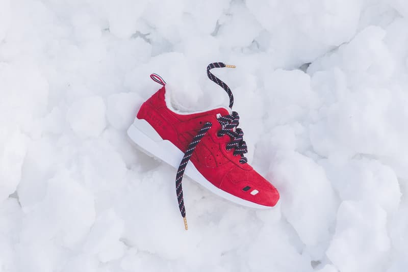 温かなシェルパフリースをインナーに採用した KITH x Moncler x ASICS による GEL-Lyte III がリリース キス モンクレール アシックス ゲル ライト スリー 3 フリース 冬 スニーカー ふかふか ハイプ ビースト hype beast レッド ネイビー ベージュ