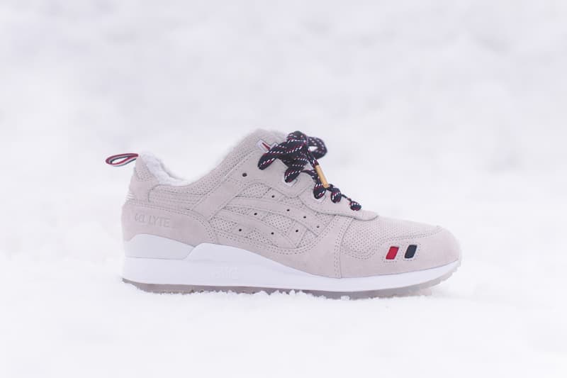 温かなシェルパフリースをインナーに採用した KITH x Moncler x ASICS による GEL-Lyte III がリリース キス  モンクレール  アシックス ゲル ライト スリー 3 フリース 冬 スニーカー ふかふか ハイプ ビースト hype beast レッド ネイビー ベージュ