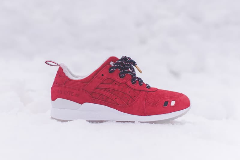 温かなシェルパフリースをインナーに採用した KITH x Moncler x ASICS による GEL-Lyte III がリリース キス  モンクレール  アシックス ゲル ライト スリー 3 フリース 冬 スニーカー ふかふか ハイプ ビースト hype beast レッド ネイビー ベージュ