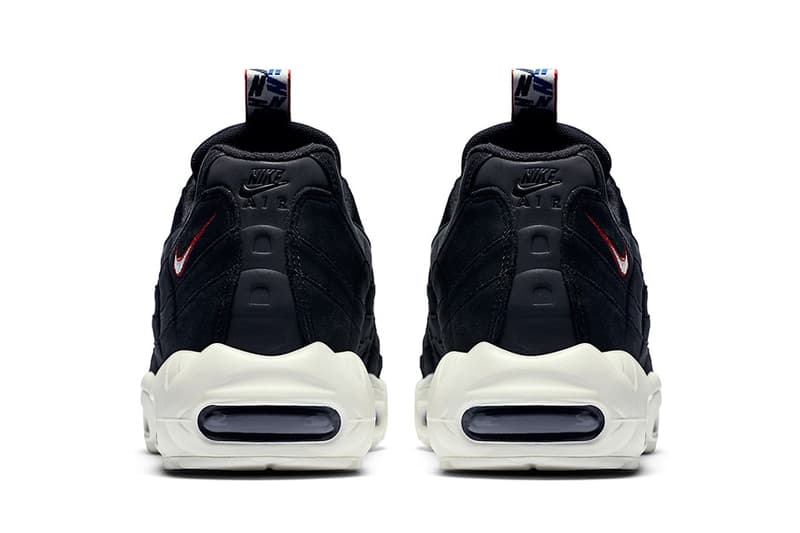 シュータンにストラップが施された Nike Air Max 95 が新たな3色で登場 ナイキ エア マックス ハイプビースト ブラック ホワイト レッド プルタブ airmax