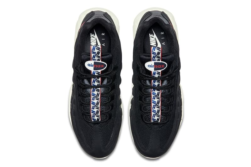 シュータンにストラップが施された Nike Air Max 95 が新たな3色で登場 ナイキ エア マックス ハイプビースト ブラック ホワイト レッド プルタブ airmax